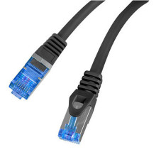 foto de CABLE RED LANBERG LATIGUILLO CAT.6A S/FTP LSZH CCA 0.5M NEGRO FLUKE PASSED