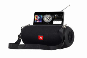 foto de ALTAVOZ PORTATIL GEMBIRD SPK-BT-17 COM RADIO FM 2X5W RMS BLUETOOTH NEGRO