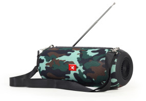 foto de ALTAVOZ PORTATIL GEMBIRD SPK-BT-17-CM COM RADIO FM 2X5W RMS BLUETOOTH CAMUFLAJE