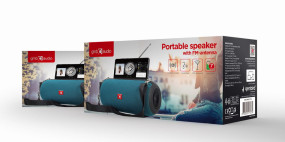 foto de ALTAVOZ PORTATIL GEMBIRD SPK-BT-17-G COM RA?DIO FM 2X5W RMS BLUETOOTH VERDE