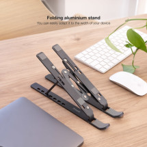 foto de SOPORTE ELEVADOR TOOQ ALUMINIO PLEGABLE PORTATILES GRIS