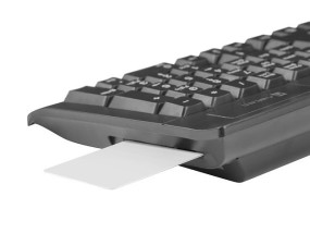 foto de TECLADO NATEC MORAY CON LECTOR DE TARJETAS INTELIGENTES USB NEGRO