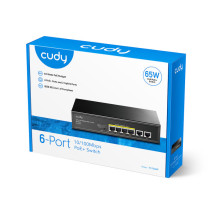 foto de SWITCH CUDY 6-PORT 10/100M POE+ SWITCH 60W