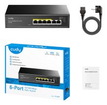 foto de Cudy FS1006P switch No administrado Fast Ethernet (10/100) Energ?a sobre Ethernet (PoE) Negro