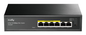 foto de Cudy FS1006P switch No administrado Fast Ethernet (10/100) Energ?a sobre Ethernet (PoE) Negro