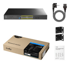 foto de SWITCH CUDY 16-PORT GIGABIT POE+SWITCH WITH 2 GIGABIT SFP PORTS 200W