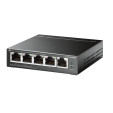 foto de SWITCH TP-LINK PROFESSIONAL 5 PORT GIGABIT EASY SMART 4 PORT POE+