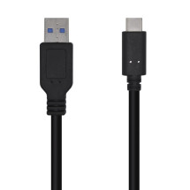 foto de CABLE AISENS USB 3.1 GEN2 10GBPS 3A TIPO USB-C M-A M NEGRO 0,5mts
