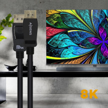 foto de CABLE AISENS DISPLAYPORT CERTIFICADO V1.4 8K60HZ M/M 2.0M NEGRO