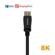 foto de CABLE AISENS DISPLAYPORT CERTIFICADO V1.4 8K60HZ M/M 2.0M NEGRO