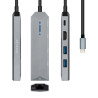 foto de HUB AISENS USB-C DOCK 5 EN 1 USB-C A 1xHDMI 1xRJ45 2xUSB 1xPD GRIS 15CM