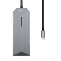 foto de HUB AISENS USB-C DOCK 8 EN 1 USB-C 1xHDMI 1xRJ45 3xUSB 1xPD 1xSD 1xMICR-SD 15CM