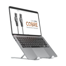foto de SOPORTE SOBREMESA AISENS AJUSTABLE PARA PORTATIL TABLET PLATA