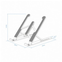 foto de SOPORTE SOBREMESA AISENS AJUSTABLE PARA PORTATIL TABLET PLATA