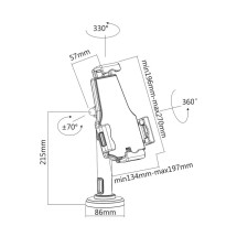 foto de SOPORTE TABLET AISENS ANTIRROBO SOBREMESA/PARED AJUSTABLE (1 PIVOTE)