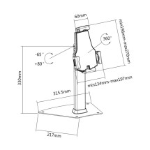 foto de SOPORTE TABLET AISENS ANTIRROBO SOBREMESA AJUSTABLE (1 PIVOTE)
