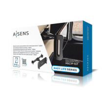 foto de SOPORTE TABLET AISENS COCHE AJUSTABLE (1 PIVOTE) REPOSACABEZAS NEGRO