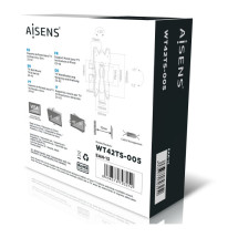 foto de SOPORTE AISENS PARED GIRATORIO E INCLINABLE MONITOR TV 23-42 25KG