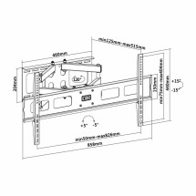 foto de SOPORTE AISENS GIRATORIO INCLINABLE NIVELABLE MONITOR TV 37-90 60KG