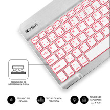 foto de TECLADO SUBBLIM SMART BACKLIT BLUETOOTH RETROILUMINDO SILVER