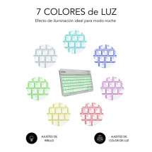 foto de TECLADO SUBBLIM SMART BACKLIT BLUETOOTH RETROILUMINDO SILVER