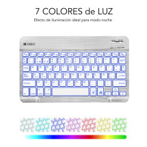 foto de TECLADO SUBBLIM SMART BACKLIT BLUETOOTH RETROILUMINDO SILVER