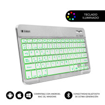 foto de TECLADO SUBBLIM SMART BACKLIT BLUETOOTH RETROILUMINDO SILVER