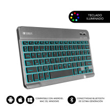 foto de TECLADO SUBBLIM SMART BACKLIT BLUETOOTH RETROILUMINDO GRIS