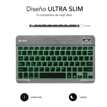 foto de TECLADO SUBBLIM SMART BACKLIT BLUETOOTH RETROILUMINDO GRIS