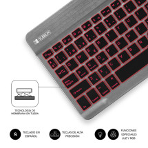 foto de TECLADO SUBBLIM SMART BACKLIT BLUETOOTH RETROILUMINDO GRIS