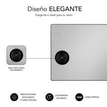 foto de CARGADOR SUBBLIM MOUSEPAD WIRELESS CHARGER ALUMINUM SILVER 10W