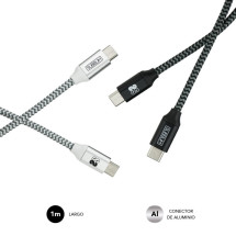 foto de CABLE SUBBLIM 2X PREMIUM USB C TO USB C ALU BLACK/SILVER