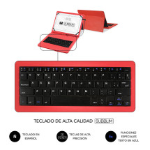 foto de FUNDA TABLET SUBBLIM KEYTAB PRO USB 10,1 RED