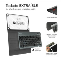 foto de FUNDA TABLET SUBBLIM KEYTAB PRO BLUETOOTH 10,1 BLACK