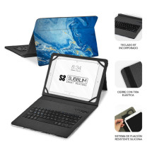 foto de FUNDA TABLET SUBBLIM KEYTAB PRO BT TRENDY MARMOL AZUL