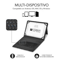 foto de FUNDA TABLET SUBBLIM KEYTAB PRO BT TRENDY MARMOL AZUL