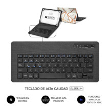 foto de FUNDA TABLET SUBBLIM KEYTAB PRO BT TRENDY MARMOL BLANCO