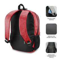 foto de MOCHILA SUBBLIM URBAN LOCK BACKPACK 16 RED