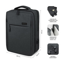 foto de MOCHILA SUBBLIM TRAVELLER AIRPADDING BACKPACK 15,6 GREY
