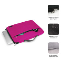 foto de FUNDA PORTATIL SUBBLIM ELEGANT LAPTOP SLEEVE 15,6 PINK