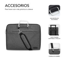 foto de FUNDA PORTATIL SUBBLIM BUSINESS LAPTOP SLEEVE 15,6 GREY
