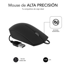 foto de RATON SUBBLIM BUSINESS SILENCIOSO 1200 DPI NEGRO USB