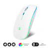 foto de RATON SUBBLIM LED DUAL FLAT RGB WHITE BLUETOOHT BATERIA RECARGABLE
