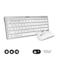 foto de COMBO TECLADO RATON SUBBLIM MULTIDISPOSITIVO BLUETOOTH PLATEADO/BLANCO