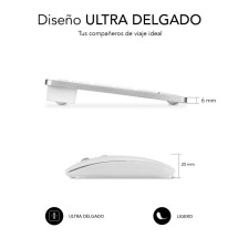 foto de COMBO TECLADO RATON SUBBLIM MULTIDISPOSITIVO BLUETOOTH PLATEADO/BLANCO