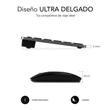 foto de COMBO TECLADO RATON SUBBLIM MULTIDISPOSITIVO BLUETOOTH GRIS/NEGRO