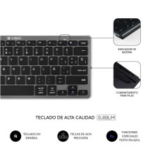 foto de COMBO TECLADO RATON SUBBLIM MULTIDISPOSITIVO BLUETOOTH GRIS/NEGRO