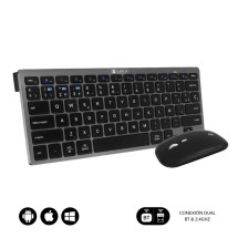 foto de COMBO TECLADO RATON SUBBLIM MULTIDISPOSITIVO BLUETOOTH GRIS/NEGRO