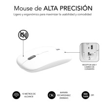 foto de COMBO TECLADO RATON SUBBLIM DUAL PRESTIGE BLUETOOTH PLATA/BLANCO