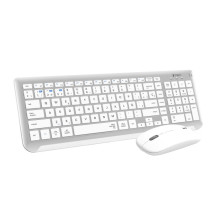 foto de COMBO TECLADO RATON SUBBLIM DUAL PRESTIGE BLUETOOTH PLATA/BLANCO